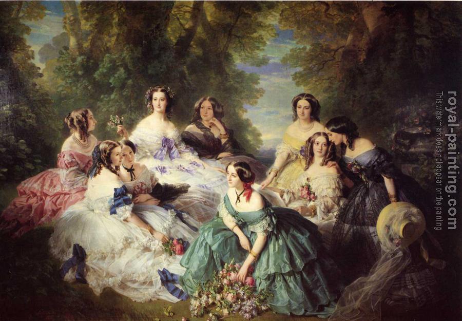 Franz Xavier Winterhalter : The Empress Eugenie Surrounded by her Ladies in Waiting II